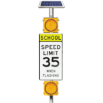 Solar School Zone Warning System Icon