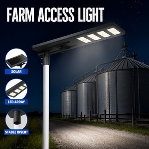 Hybrid Solar Street Light Solar & AC Grid Auto Mains Power Complement IP66 All in One 30-300W LiFePO4 Battery