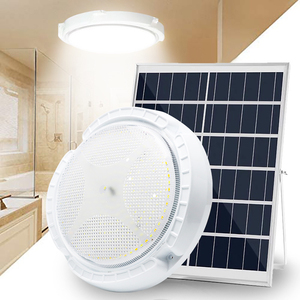 Solar Ceiling Lights Outdoor Gazebo Indoor Pendant Light with Remote Control