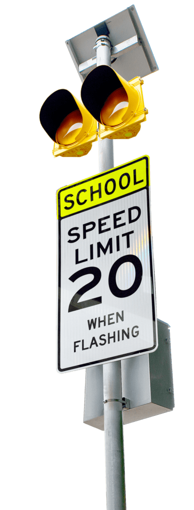 Commercial Solar LED School Zone Flashing Warning Sign System