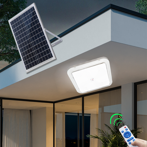 ZY Outdoor Household square Solar Ceiling Light LED Luz Solar ABS Remote Control