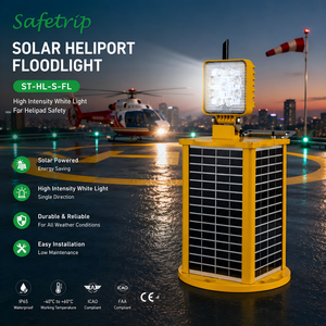 Energy Efficient LED Solar Heliport Floodlight System
